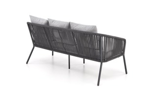ROCCA garden set (sofa + 2 chairs + coffee table), dark grey / light grey