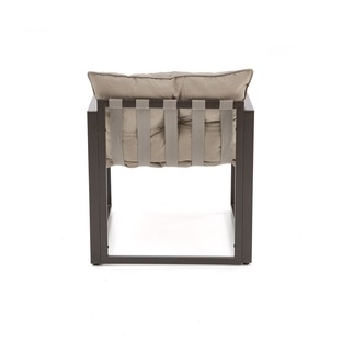 SHARK garden set (sofa + 2 chairs + coffee tables), black / cappuccino