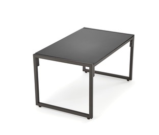 SHARK garden set (sofa + 2 chairs + coffee tables), black / cappuccino