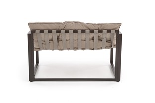 SHARK garden set (sofa + 2 chairs + coffee tables), black / cappuccino