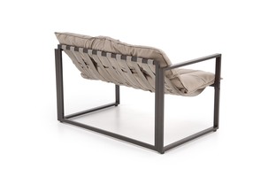 SHARK garden set (sofa + 2 chairs + coffee tables), black / cappuccino