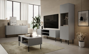 ASENSIO KM-1 chest, light grey / black