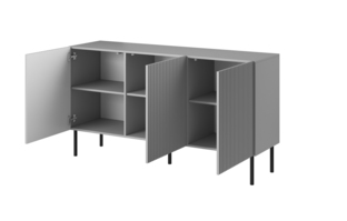 ASENSIO KM-1 chest, light grey / black