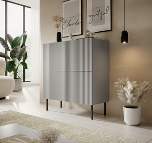 ASENSIO KM-2 chest, light grey / black