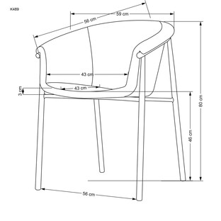 K489 chair grey