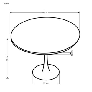 OLMO round table, walnut / black