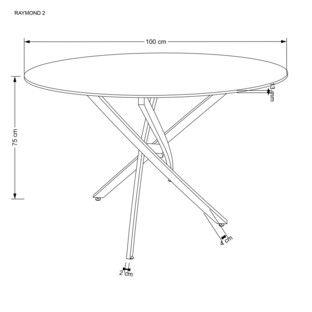 RAYMOND 2 table, black marble / gold