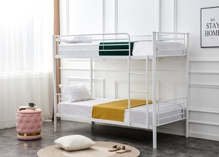 BUNKY łóżko piętrowe / opcja dwóch łóżek pojedynczych 90, biały