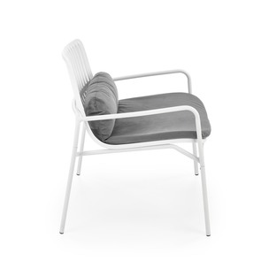MELBY leisure chair, white / grey