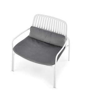 MELBY leisure chair, white / grey