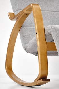 PRIME fotel wypoczynkowy z funkcją kołyski popielaty