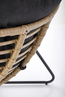 WHISPER leisure chair, black / natural