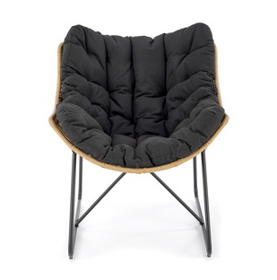 WHISPER leisure chair, black / natural