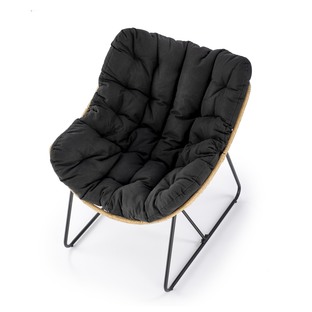 WHISPER leisure chair, black / natural