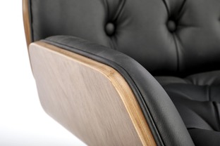 GAVIN chair, walnut / black