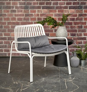 MELBY leisure chair, white / grey