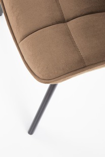 K332 krzesło nogi - czarne, siedzisko - beżowy