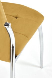 K416 krzesło musztardowy velvet