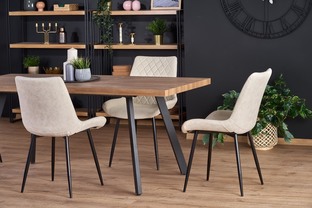 BERLIN extension table, walnut / black