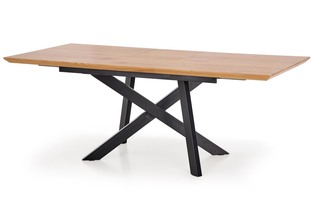 CAPITAL stół 180-240 cm, dąb złoty / czarny