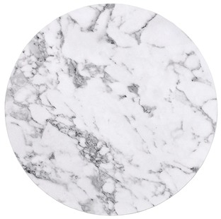 PAOLA 2 set of two coffee tables, marble / silver