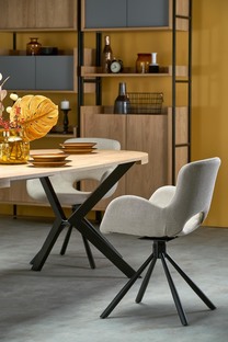 PERONI table golden oak/black