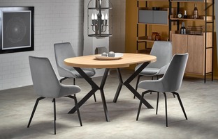 PERONI table golden oak/black