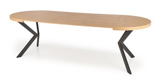 PERONI table golden oak/black