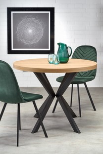 PERONI table golden oak/black