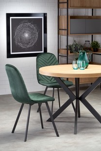 PERONI table golden oak/black