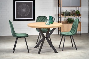 PERONI table golden oak/black