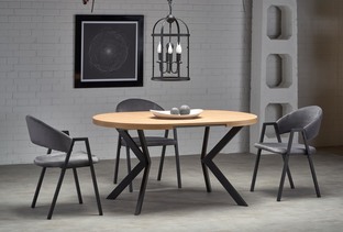 PERONI table golden oak/black