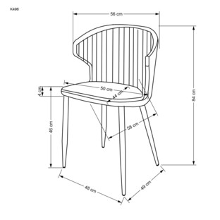 K496 krzesło musztardowy
