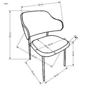 K497 chair, light grey