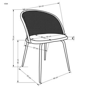 K508 chair, dark green