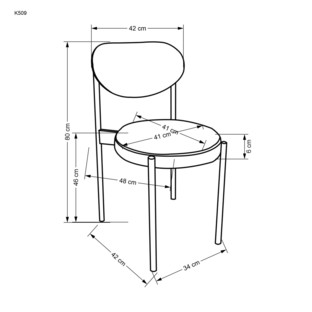 K509 chair, grey