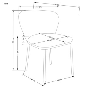 K518 chair, creamy
