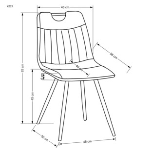 K521 chair, black