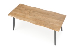 DICKSON 2 stół rozkładany 150-210/90 cm, blat - naturalny, nogi - czarny