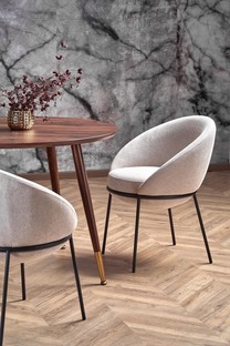 DOMENICO table walnut/gold