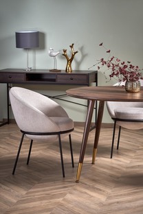 DOMENICO table walnut/gold
