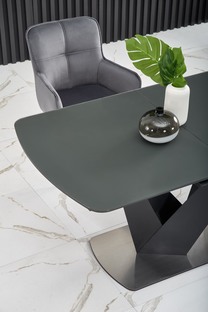 PATRIZIO table dark grey, leg black