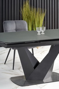 PATRIZIO table dark grey, leg black
