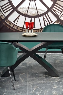 SILVESTRO table dark grey, leg black