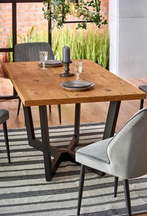MASSIVE extension table, color: light oak / black