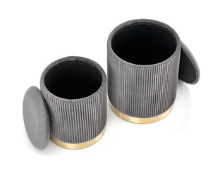 MONTY set of two stools: color: grey