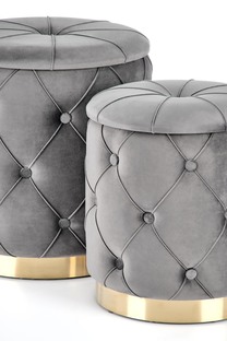 POLLY set of two stools, color: grey