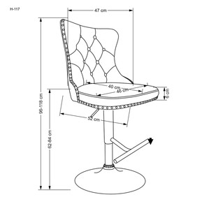 H117 bar stool, dark green