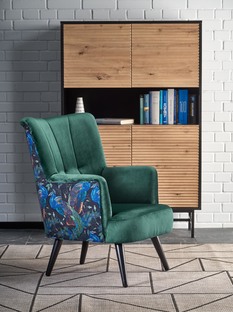 PAGONI chair color: dark green / black