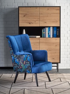 PAGONI chair color: dark blue / black